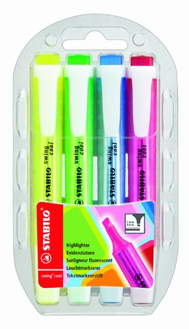 Stabilo swing cool highlighters – 4-pack
