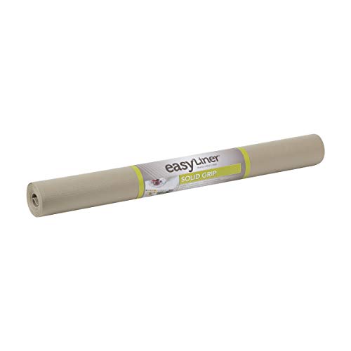 Duck Non-Adhesive Shelf Liner Solid Grip EasyLiner, 20-inch x 4 Feet, Taupe, 6 Sq Ft