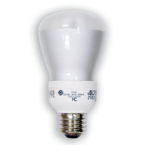 GE Lighting 47477 11-Watt (45-Watt Replacement) Energy Smart Floodlight CFL, 9 Year Life, R20 Light Bulb