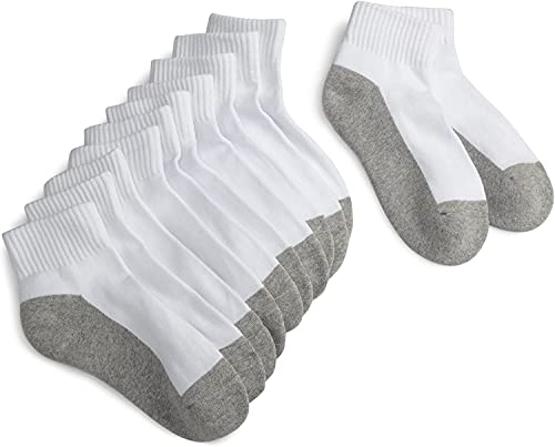 Jefferies Socks Big Boys’ Seamless-Toe Quarter Athletic Socks (Pack of 6)