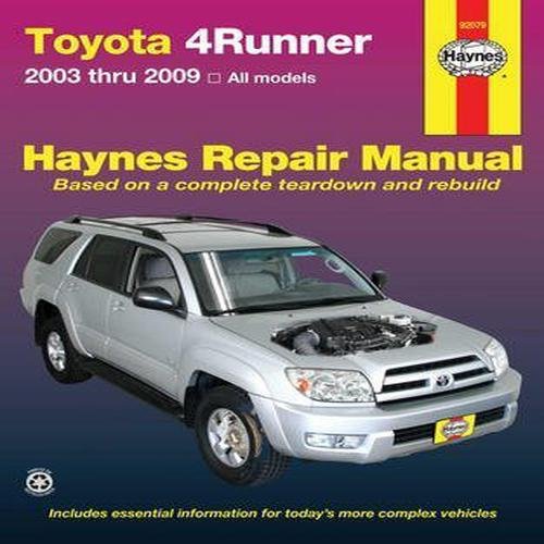 Haynes Toyota 4Runner, 2003 Thru 2009 Repair Manual (92079)