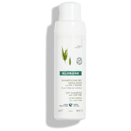 Klorane – Dry Shampoo Powder With Oat Milk – Eco Friendly Non-Aerosol Formula – Gentle Formula Instantly Revives Hair – Paraben & Sulfate-Free – 1.7 fl. oz.