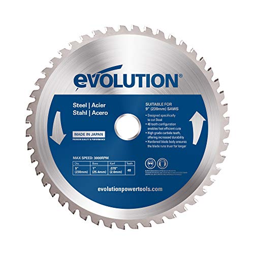 Evolution Power Tools 230BLADEST Steel Cutting Saw Blade, 9-Inch x 48-Tooth | The Storepaperoomates Retail Market - Fast Affordable Shopping