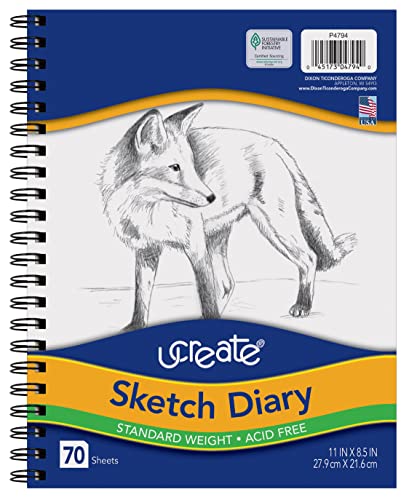 UCreate Sketch Diary, 11″ x 8-1/2″, 70 Sheets