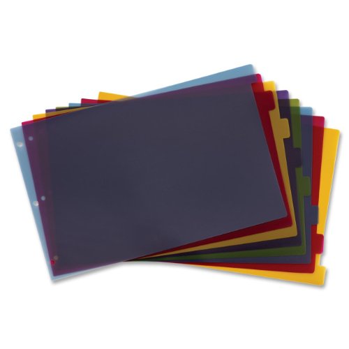 Cardinal 11×17 Inch Poly Dividers, 8-Tab, Multi-Color, (84251)
