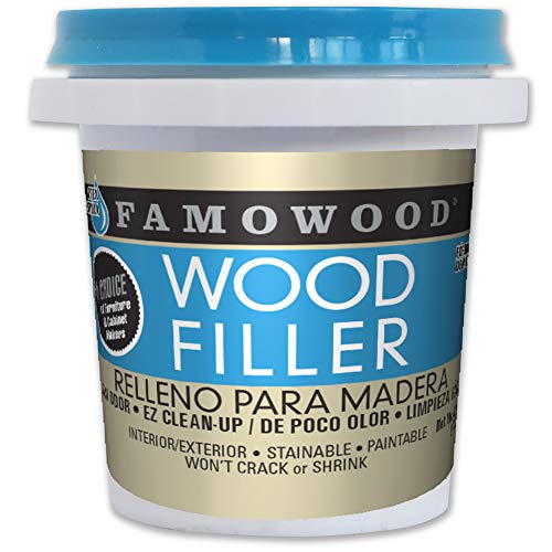 FamoWood 40042152 Latex Wood Filler – 1/4 Pint, Golden Oak