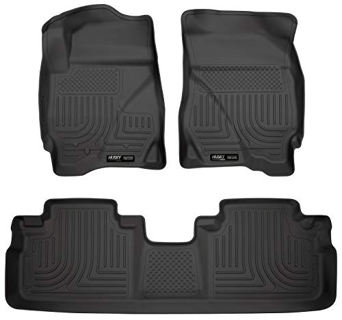 Husky Liners Weatherbeater | Fits 2009 – 2012 Ford Escape, 2009 – 2011 Mazda Tribute/Mercury Mariner, Front & 2nd Row Liners – Black, 3 pc. | 98351