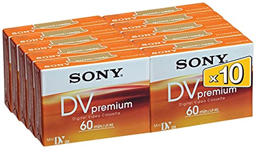 Sony DVC60PRL Mini DV Tape 60min Premium Data Cartridge 10 Packs
