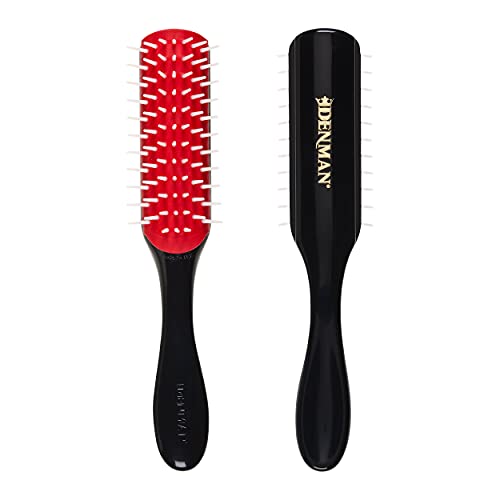 Denman Free Flow Wide Spaced Pins 7 Row Hair Styling Brush – 3-in-1 Styling Tool for Creating Volume, Detangling Thick Hair and Defining Curls, D31