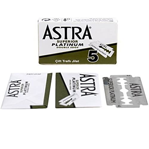 Astra Superior Platinum Double Edge Razor Blades – 20 Ct