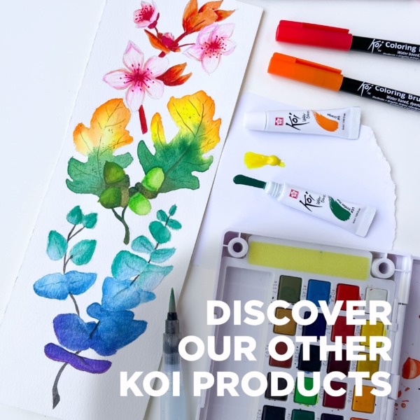 SAKURA Koi Pocket Field Sketch Kit – Watercolor Sets for Painting On the Go – 1 Water Brush – 1 Sponge – 1 Mixing Palette – 24 Colors