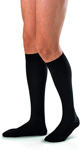 JOBST forMen Knee High 15-20 mmHg Compression Socks, Closed Toe, X-Large, Black