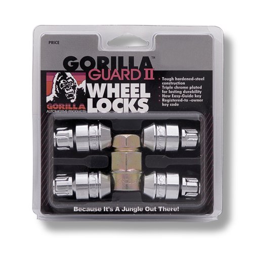 Gorilla Automotive 61631N Chrome Acorn Gorilla Guard II Wheel Locks – Set of 4 (12mm x 1.50 Thread Size)