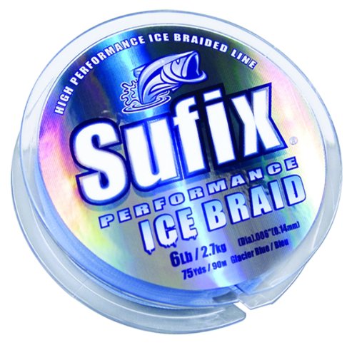 Sufix Ice Braid 10 lb (Glacier Blue, Size- 75 YD Spool)