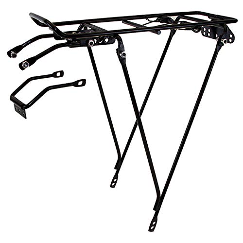 Ventura Economical Bolt-On Bicycle Carrier Rack, Adjustable Fit for 26″/28″/700c, Steel, Black
