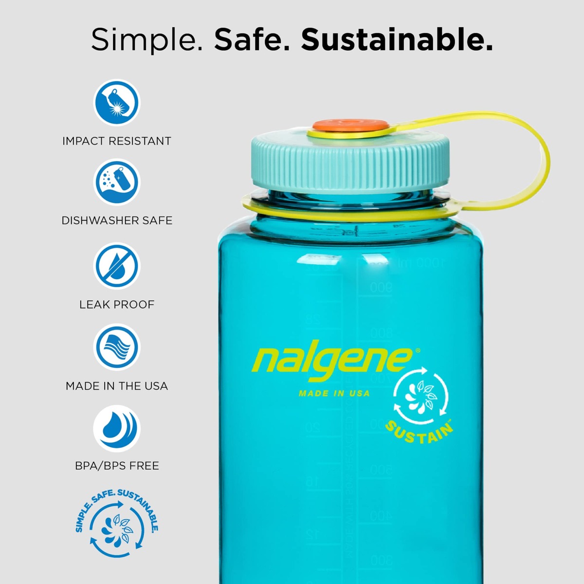 Nalgene Wide Mouth Water Bottle | The Storepaperoomates Retail Market - Fast Affordable Shopping