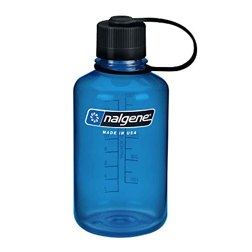 Nalgene Tritan 1 Pint Narrow Mouth BPA-Free Water Bottle, Slate Blue
