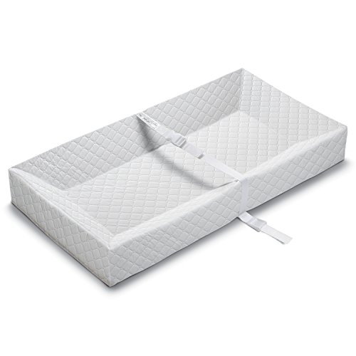 Summer 4-Sided Changing Pad – Durable Quilted Changing Pad Made with Waterproof Material, Includes Infant Safety Belt with Quick-Release Buckle