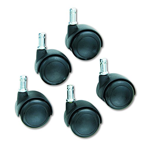 Safco Products 5132 Task Master Hard Floor Casters, 2″ (Set of 5) for use with Task Master, Soft Tough and WorkFit Chairs (sold separately), Black