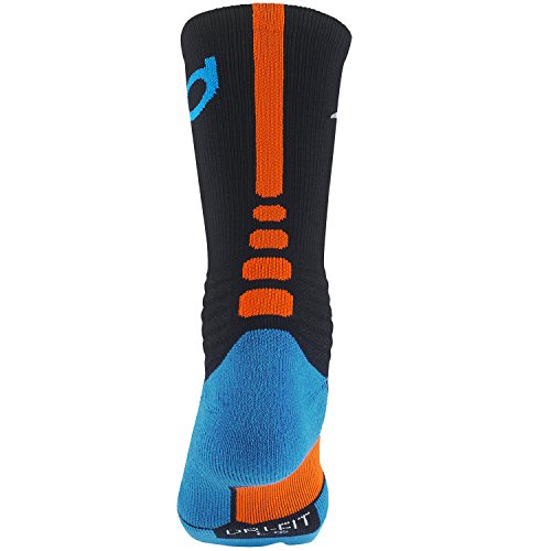 Nike KD Kevin Durant Hyper Elite Basketball Crew Black/Orange/Blue Socks (M) | The Storepaperoomates Retail Market - Fast Affordable Shopping
