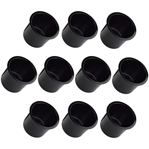 Lot of 10 Vivid Black Aluminum Drop-In Cup Holders by Brybelly