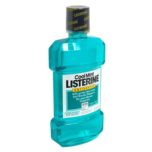 Listerine Antiseptic Mouthwash, Cool Mint – 500 ml (Pack of 4)