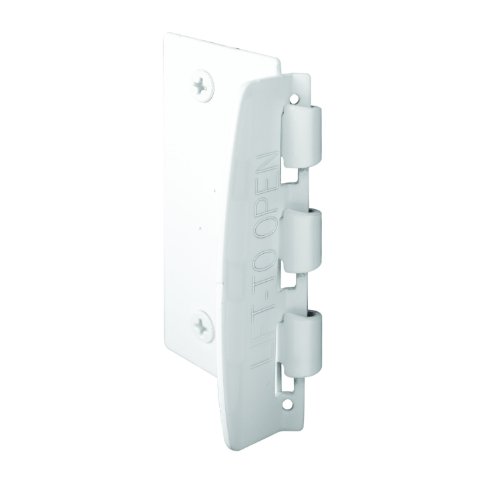 Prime-Line U 9888 Flip Action Door Lock – Reversible White Privacy Lock with Anti-Lock Out Screw for Child Safe Mode, 2-3/4”