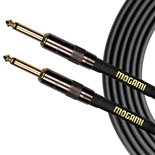 Mogami GOLD SPEAKER-03 Amplifier-to-Cabinet Speaker Cable, 1/4″ TS Male Plugs, Gold Contacts, Straight Connectors, 3 Foot
