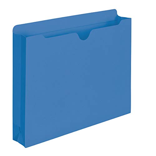 Smead File Jackets, Thumb Cut Front Panel, Legal Size, Blue, 50 per Box (75562)
