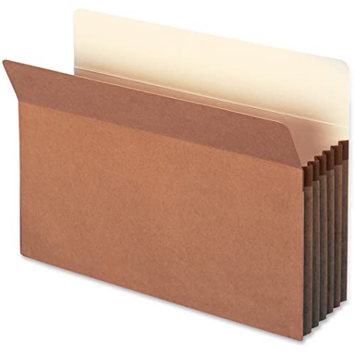 Smead File Pocket, Straight-Cut Tab, 5-1/4″ Expansion, Legal Size, Redrope, 10 per Box (74234)
