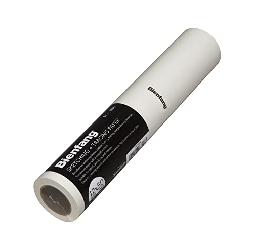 Bienfang Sketching & Tracing Paper Roll, White, 12 Inches x 50 Yards – for Drawing, Trace, Sketch, Sewing Pattern