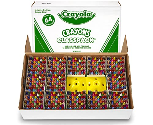 Crayola Crayon Classpack, Bulk School Supplies, 64 Colors, Pack of 832 Crayons, Gifts for Teachers