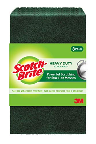 Scotch-Brite Heavy Duty Scour Pads, Scouring Pads for Kitchen and Dish Cleaning, 8 Pads