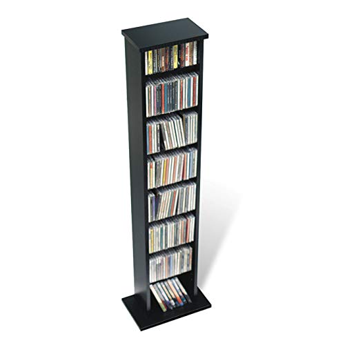 Prepac Slim Multimedia Tower Storage Cabinet, Black