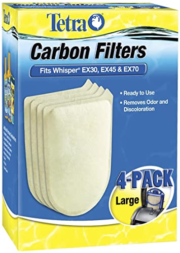 Tetra Carbon Filters, For Aquariums, Fits Tetra Whisper EX Filters, Large, 4-Count