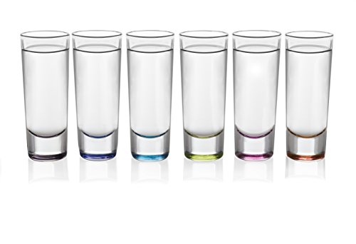 Libbey Troyano Multi-Color Shooter Glasses, Set of 6