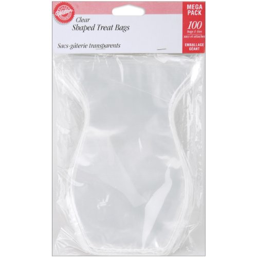 Wilton Shaped Treat Bags 4-1/2×7-1/4 100/Pkg-Clear