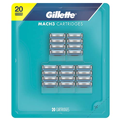 Gillette Mach3 Cartridges, 20 Count