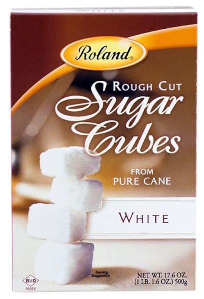 Roland Foods Rough Cut White Sugar Cubes, Specialty Imported Food, 35-Ounce Box [2 pack]