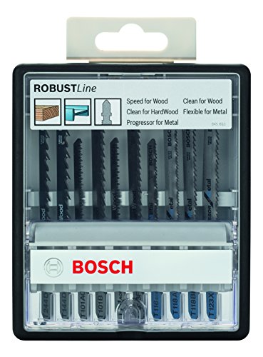 Bosch 2607010542 Jigsaw Blade-Set”Robust Line Wood/Metal” 10 Pcs