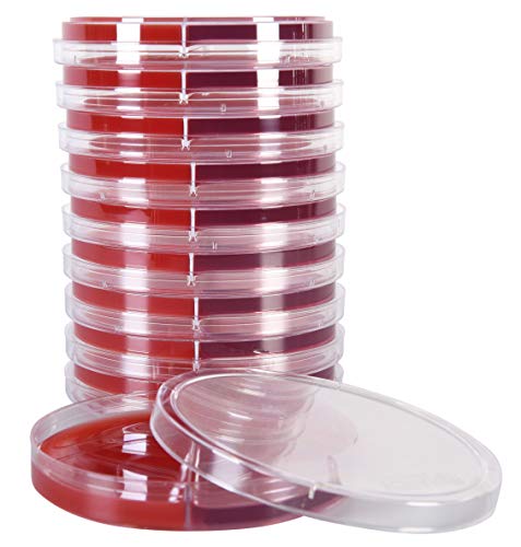 BluEcoli Urine Biplate (Blood Agar/Chromogenic E. Coli), for Detection of E. Coli, 10ml Fill per Side, 15x100mm, Order by The Package of 10, by Hardy Diagnostics
