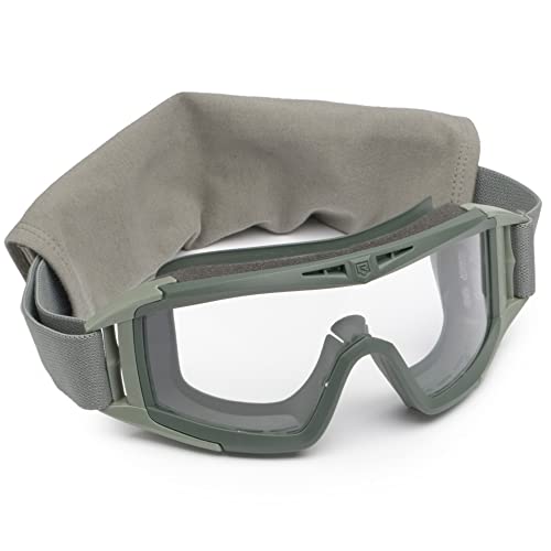 Revision Desert Locust Military Goggles Basic Kit – Clear Lens, Foliage Green Frame, One Size – Anti Fog Eye Protection Ballistic Goggles – Made In USA