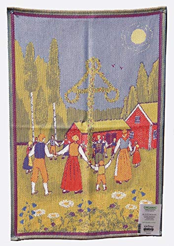 Ekelund – Midsommar (Midsummer Maypole Celebration) – Large Cotton Kitchen Towel