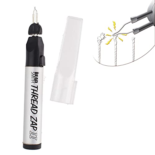 The Beadsmith Thread Zap, Thread Burner, 5.25 inches, Push Button, Battery Operated (1xAA), Trim, Burn and Melt Thread with one Touch, Ideal for Finishing Bead Weaving and stringing Projects
