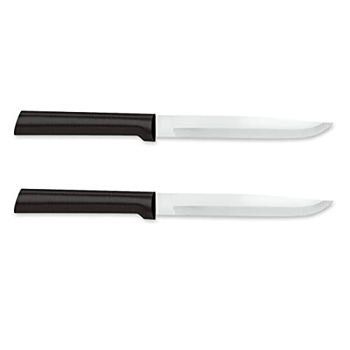 Rada Cutlery Utility Steak Knife with Black Stainless Steel Handle Pack of 2
