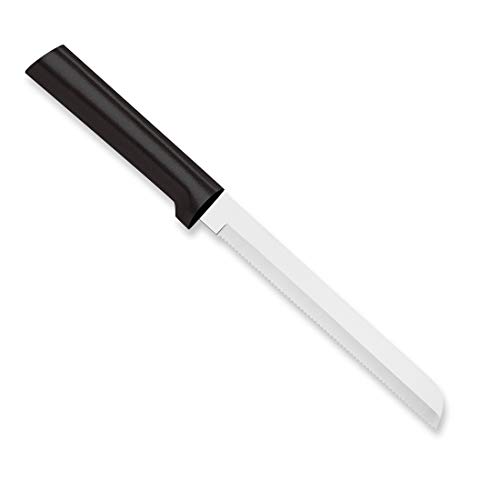 Rada Cutlery Bread Knife Serrated Blade with Stainless Steel Resin Made in The USA, 6 Inches, Black Handle