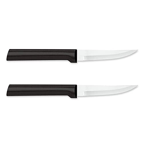 Rada Cutlery Heavy Duty Paring Knife, W203/2, Black Handle, Pack of 2