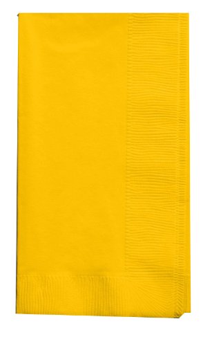 Creative Converting Touch of Color 100 Count 2-Ply Paper Dinner Napkins, School Bus Yellow – 271021