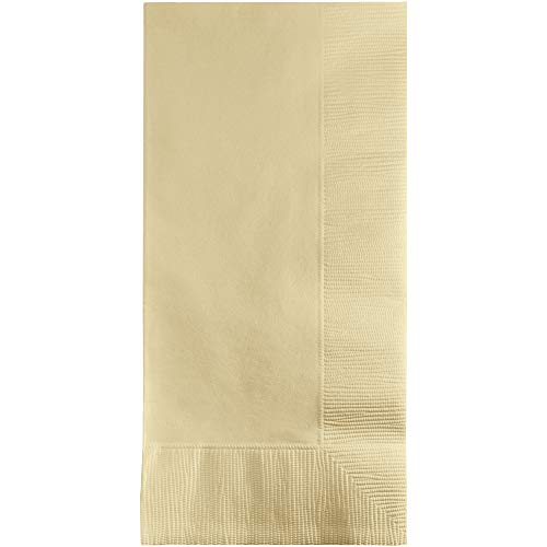 Creative Converting Touch of Color 100 Count 2-Ply Paper Dinner Napkins, Ivory , 16″ x 16″ – 279161
