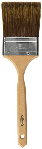 Linzer 0300 En Ox 2462 Sash Paint Brush, 3 in Width, Flat Chiseled Very Fine China Bristle, 3″, Gold